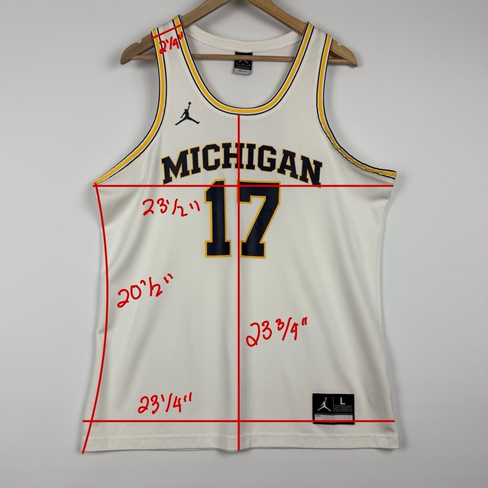 Jordan Brand x Nike Michigan #17 Dri-FIT Jersey – Men’s Size L - Picture 10 of 10